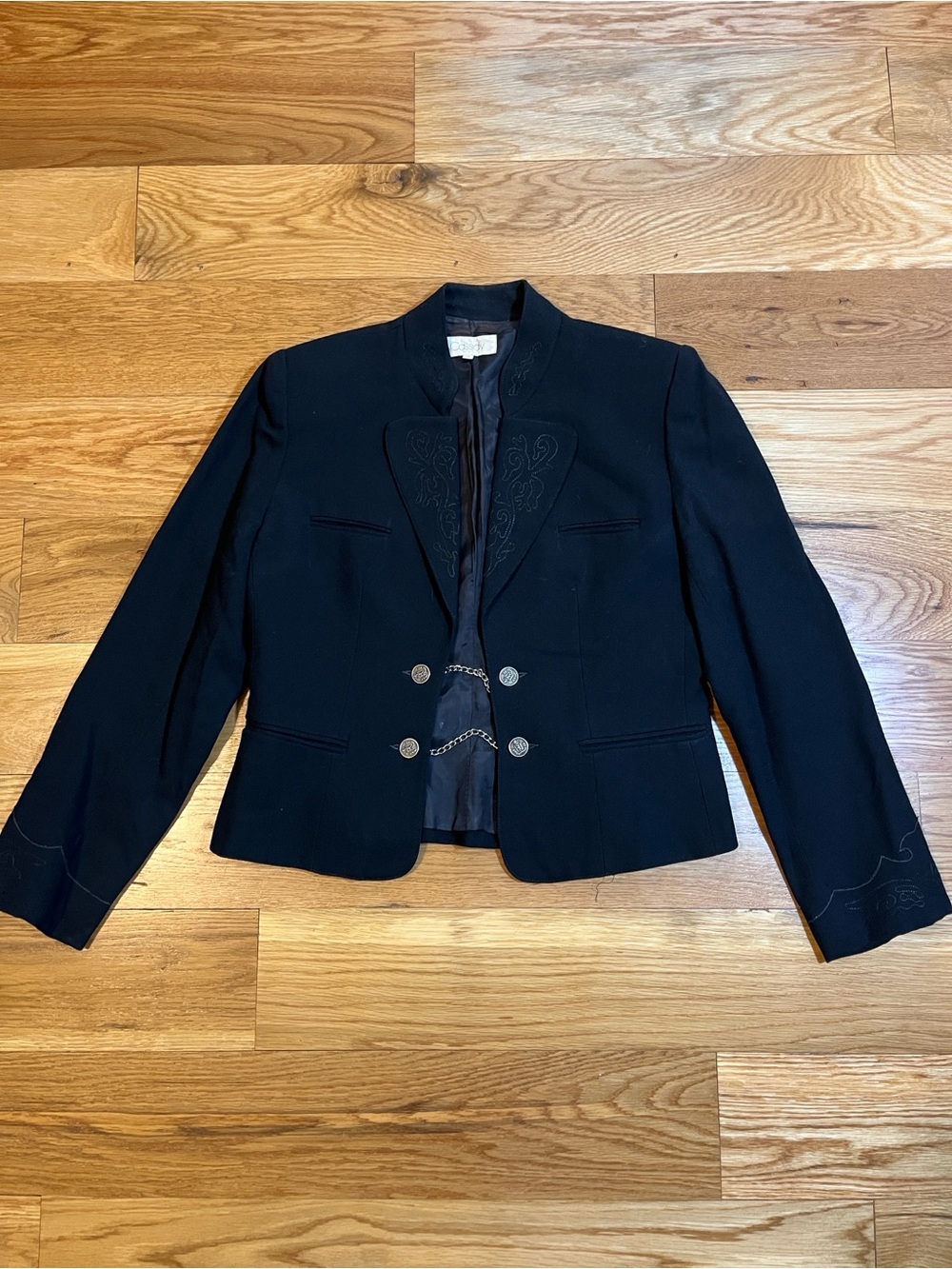 Vintage Cassidy 100% Wool Trachten-style Blazer, Size 12
